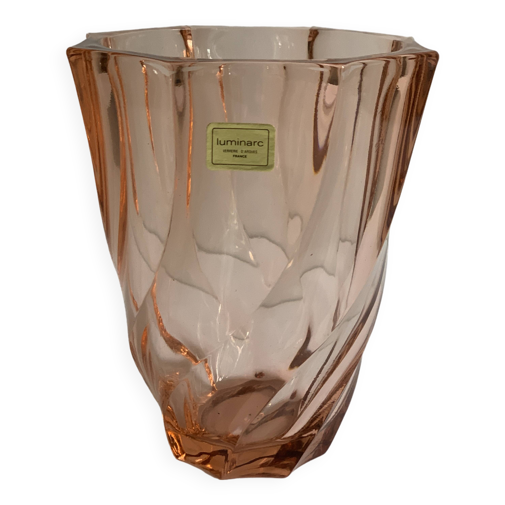 Pink glass vase