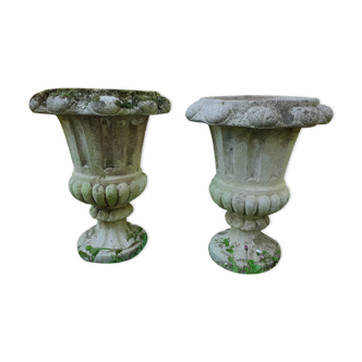 Pair of stone medici planters