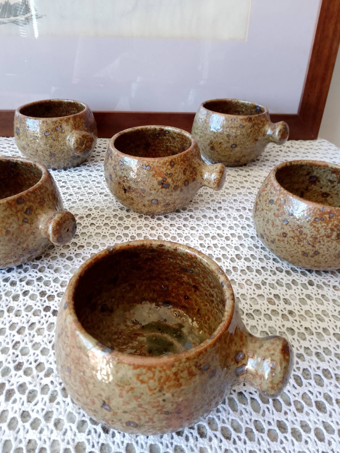 Vintage soup service in pyrite stoneware