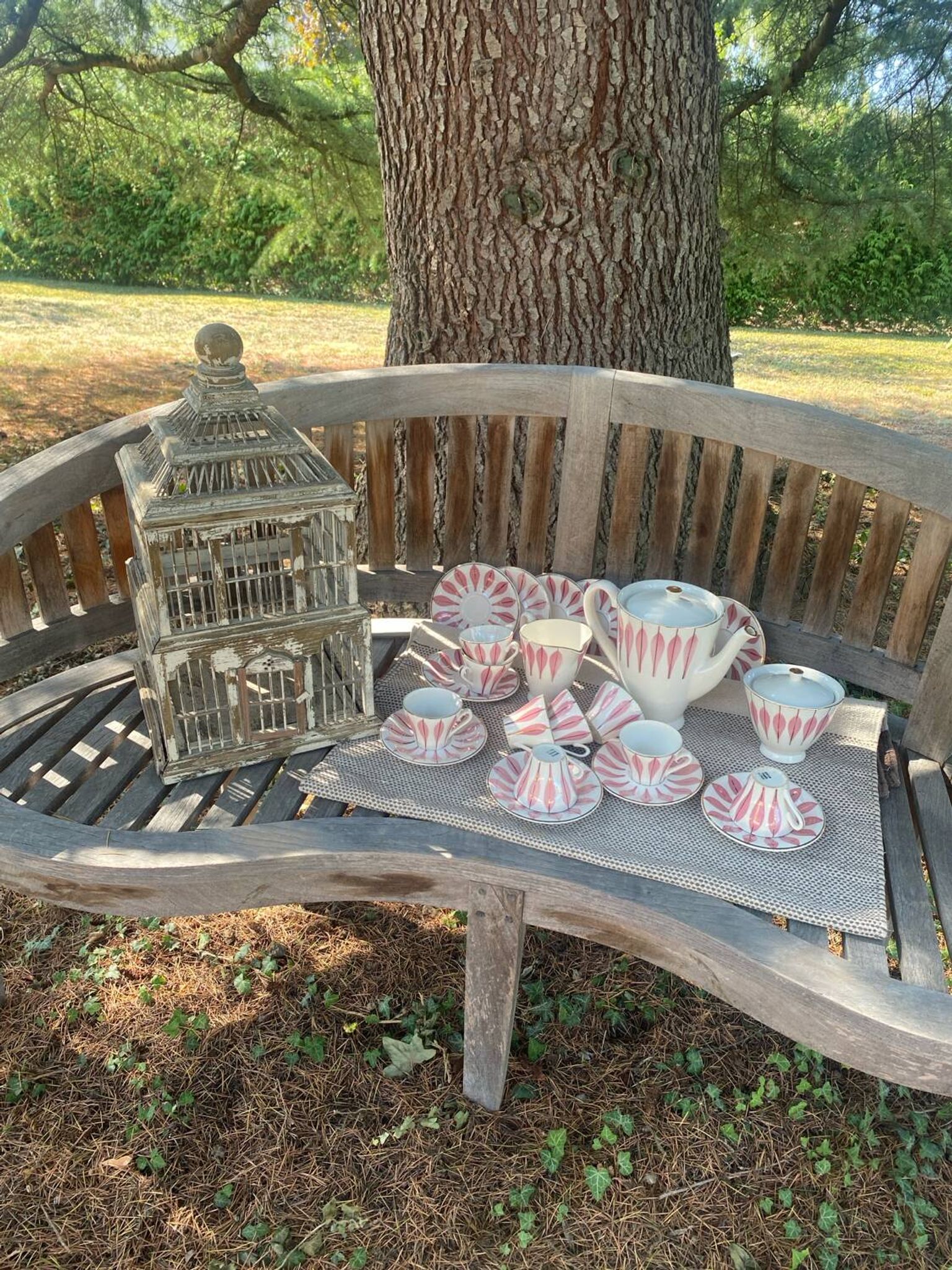 Set of 2 vintage Digoin coffee cups