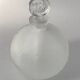 Lalique bottle in the night, frosted glass, ball shape