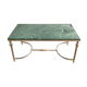 Gold and green marble coffee table