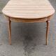 Renovated round dining table in solid wood, Louis XV style from the 19th century.