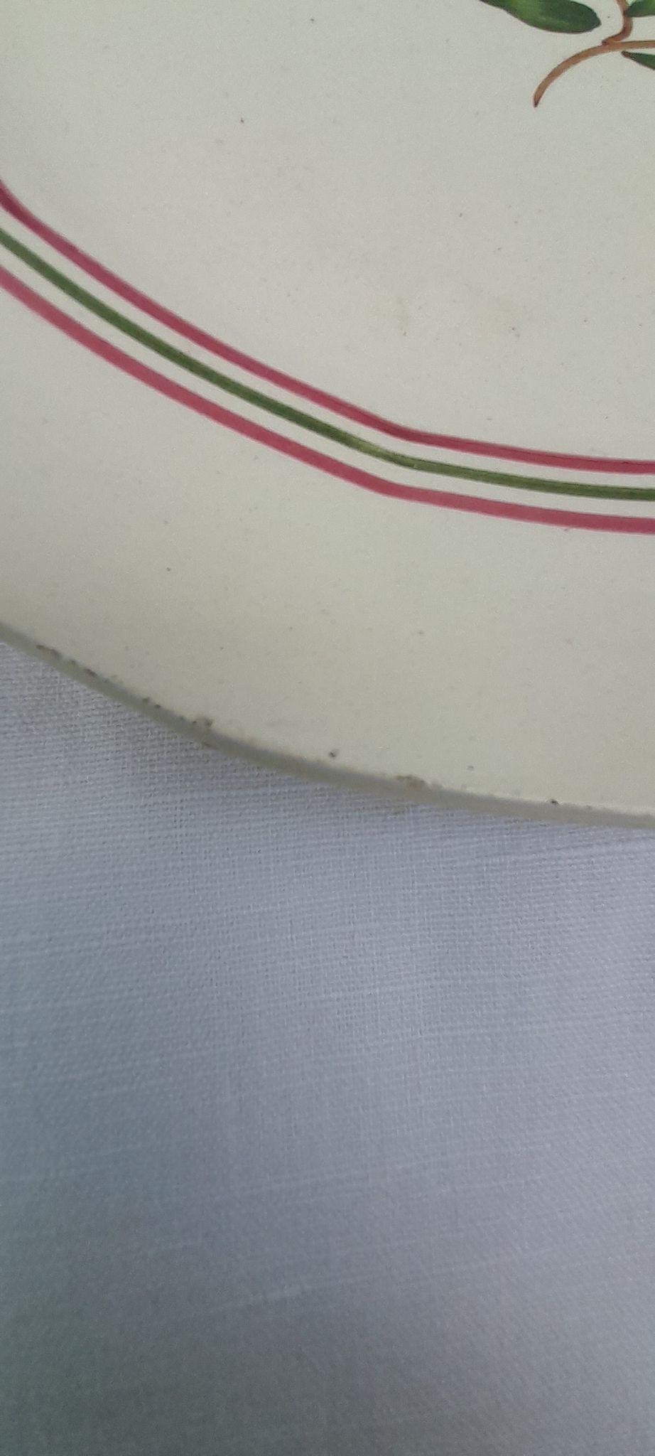 Assiette plate en faïence de Sarreguemines modèle Armelle diam 23 cm