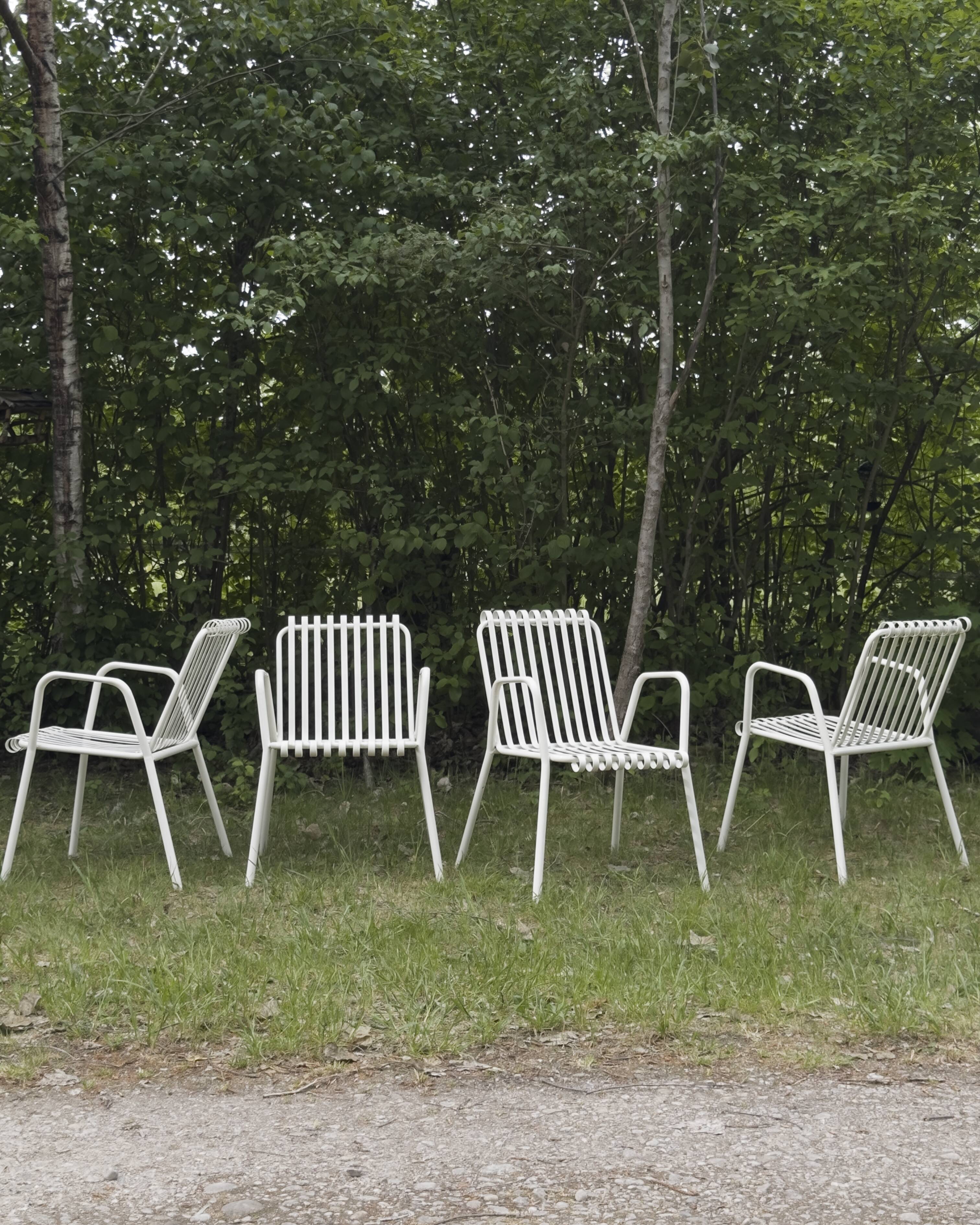 Chaises de jardin en métal vintage italiennes des années 1950 - ensemble de 4