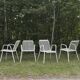Chaises de jardin en métal vintage italiennes des années 1950 - ensemble de 4
