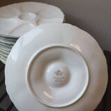 12 huitres porcelain plates from Limoges circa 1970