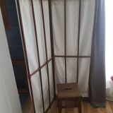 folding screen in wood and fabric