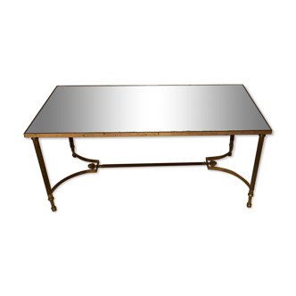 Classic neo coffee table in brass and oxidized mirror