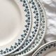 4 flat plates in “Barbeaux” ironstone, Clairefontaine earthenware
