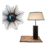 Grande lampe années 70 en plexiglas