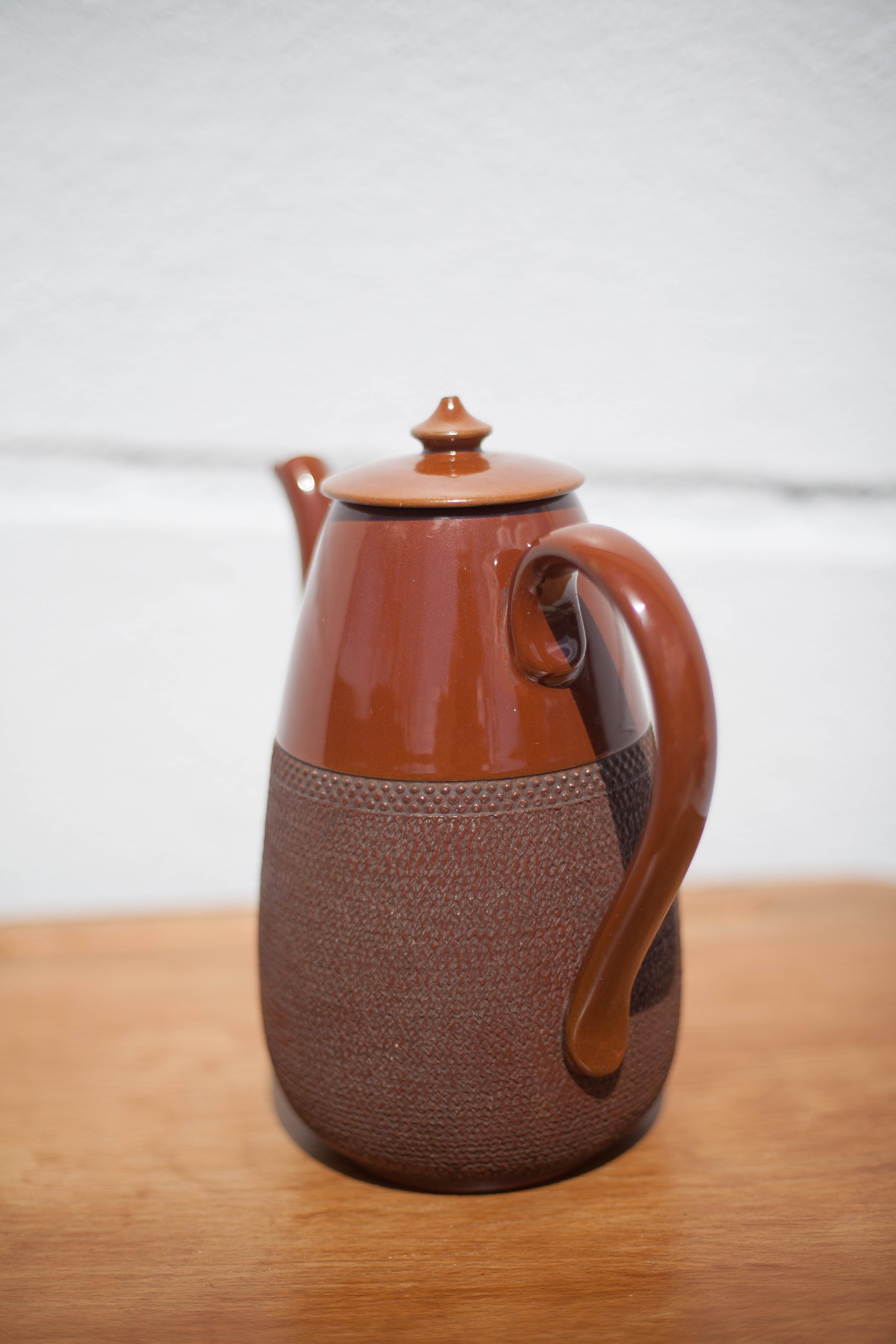 Glazed clay coffee or tea maker