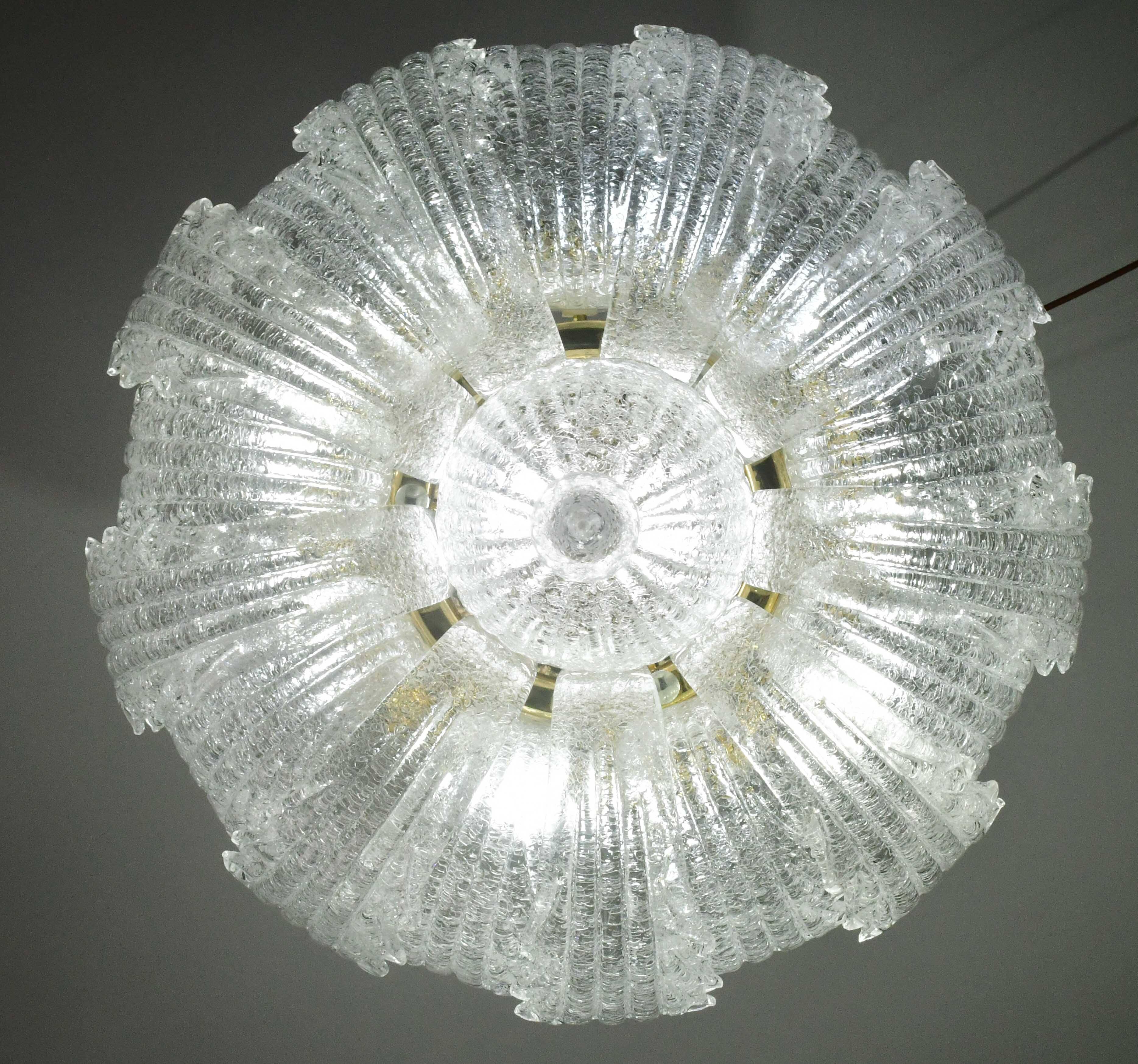 Garda, luxury Italian Murano glass ceiling light or flush mount, 1980s