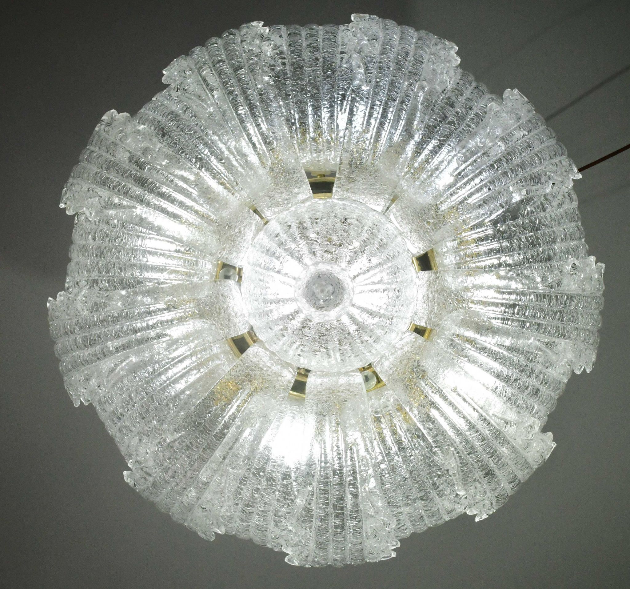 Garda, luxury Italian Murano glass ceiling light or flush mount, 1980s
