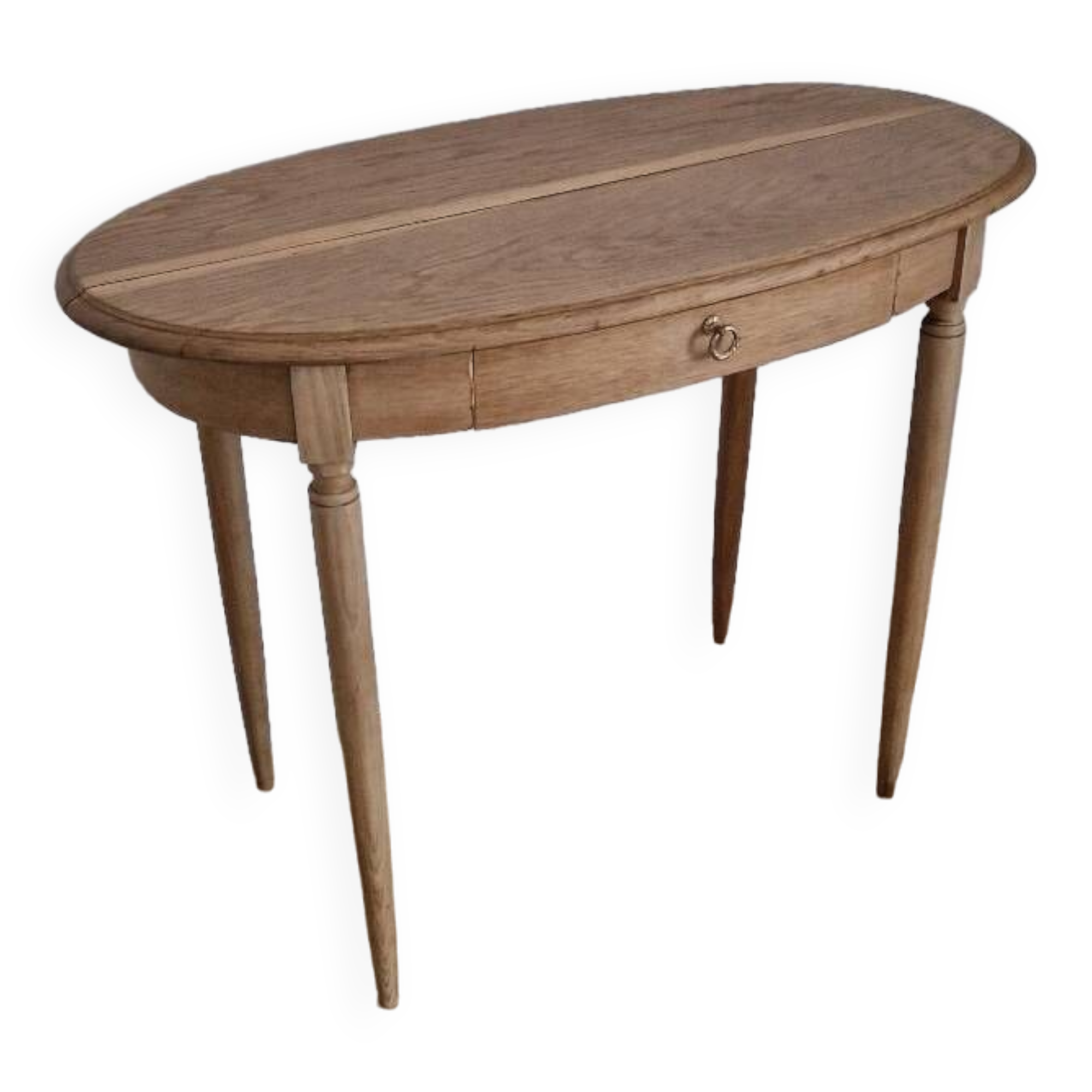 Louis XVI style oak desk console table