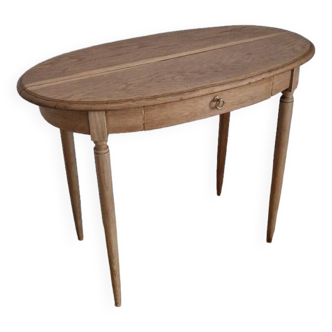 Louis XVI style oak desk console table