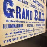 Affiche "Grande Fête" Langon 1935