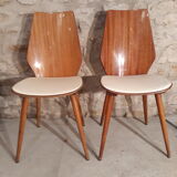 Pair of Max Bill Modernist Chairs for Baumann 1960