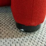 Maralunga 3-seater Sofa red by Vico Magistretti for Cassina, Italy