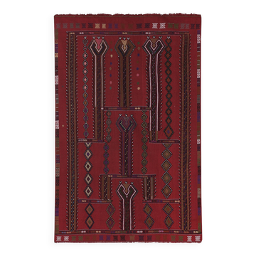 Vintage Turkish Oushak Rug Handwoven 151x235 cm