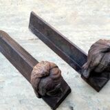 Antique French fireplace andirons