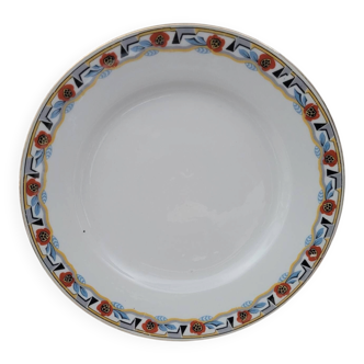 Round Art Deco plate MLV France 1930s