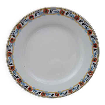 Round Art Deco plate MLV France 1930s