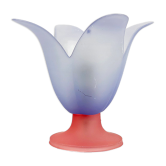 Vintage glass flower table lamp