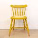 Oak Wooden Grid Seat Chair, Spain, 1950s