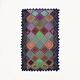 Knitted Diamond Throw Blanket Vintage 1970s