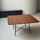 Table basse en bois et métal/laiton par Ico Parisi pour Cassina 1957