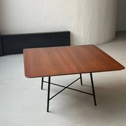 Coffee table in Wood and Metal/Brass by Ico Parisi for Cassina 1957