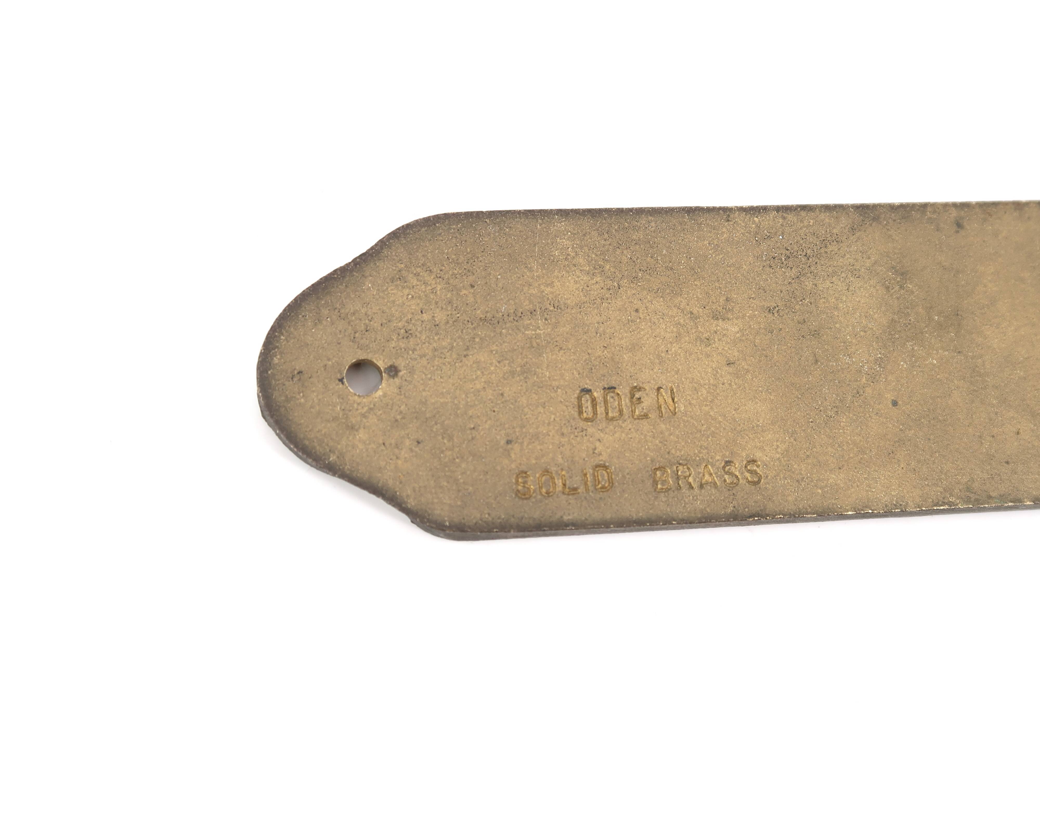 Exit brass door sign, 1970s