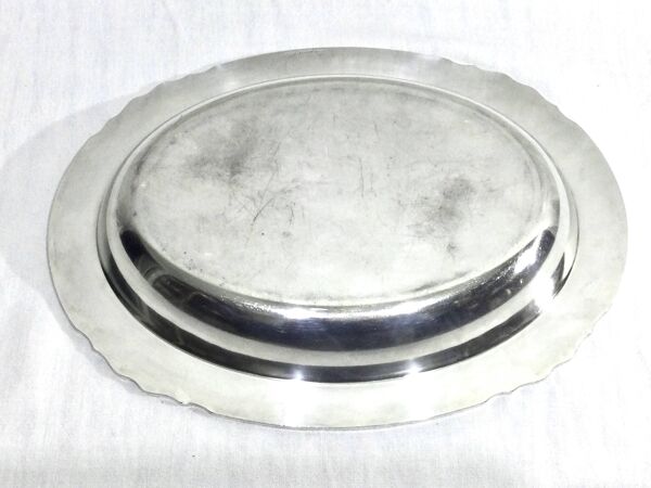 Plat de service collection gallia en métal argenté