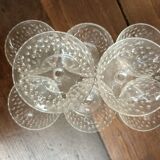 8 glasses Baccarat drops of water