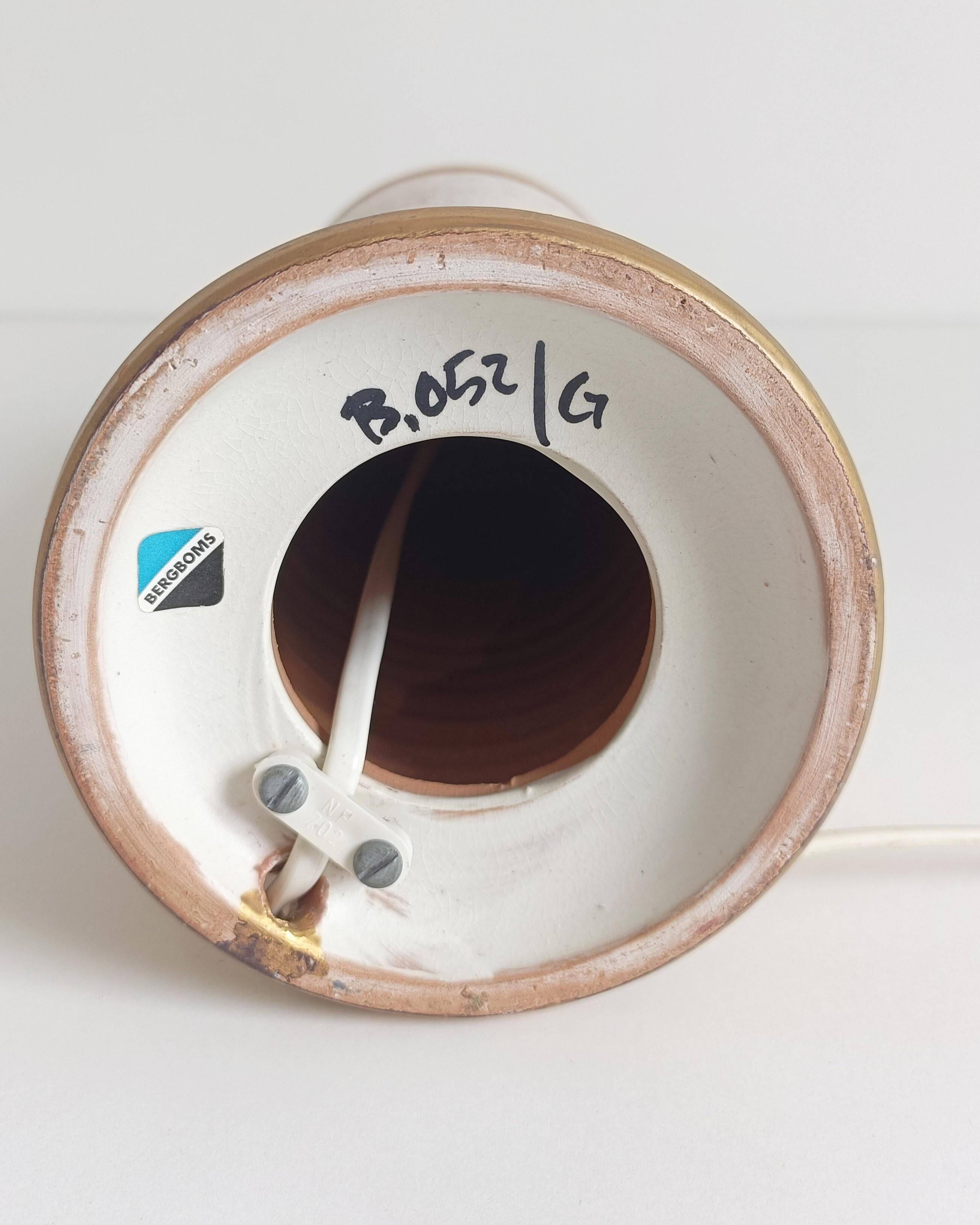 Aldo Londi Ceramic Table Lamp by Bitossi for Bergboms, Italy, 1970s