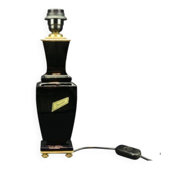 Baccarat, black crystal lamp base