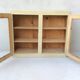 Top buffet glass doors 50s patinated almond green
