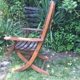 Vintage wooden herlag folding armchair