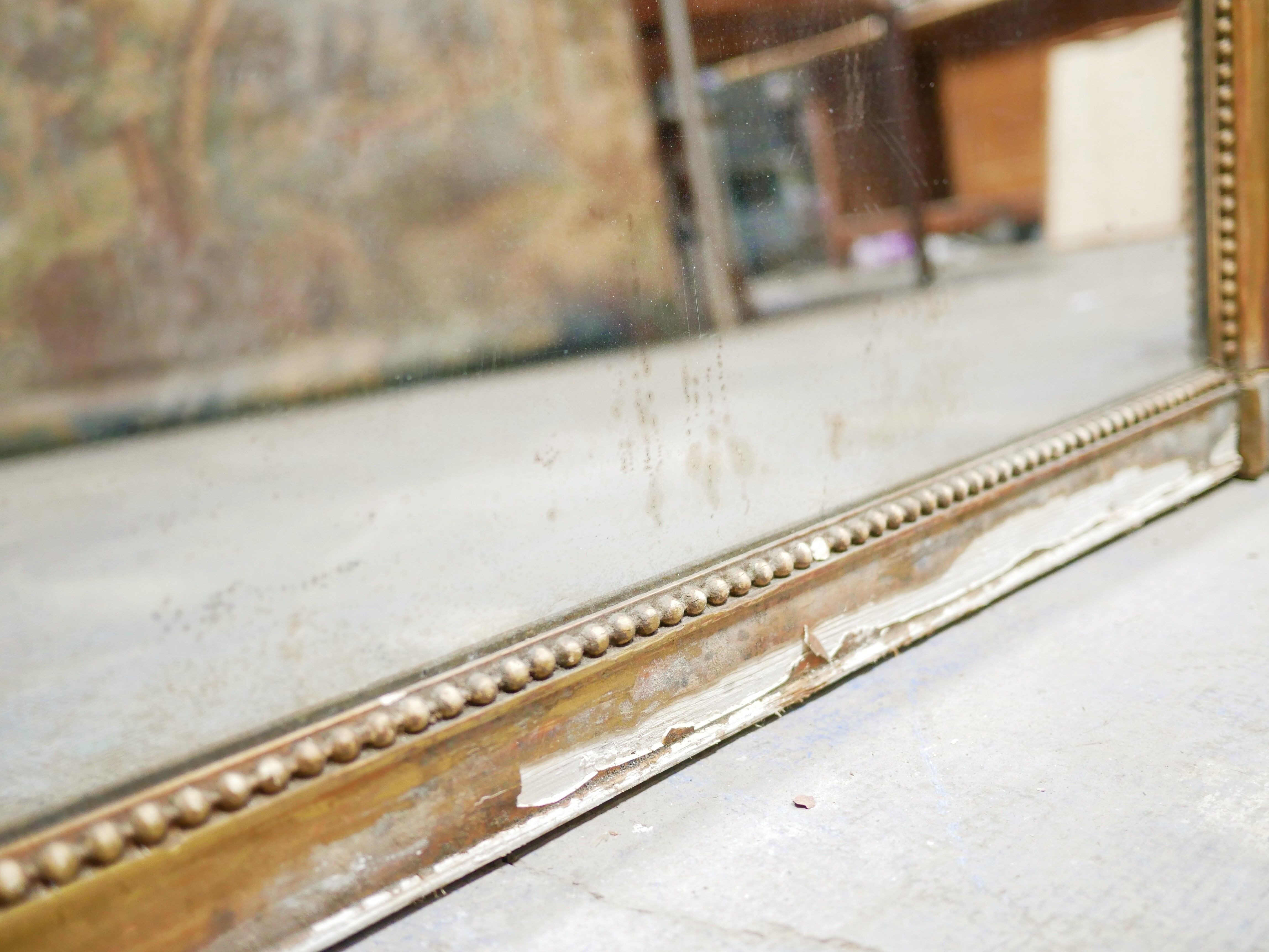 Old rectangular mirror Louis Philippe 150cm x 107cm