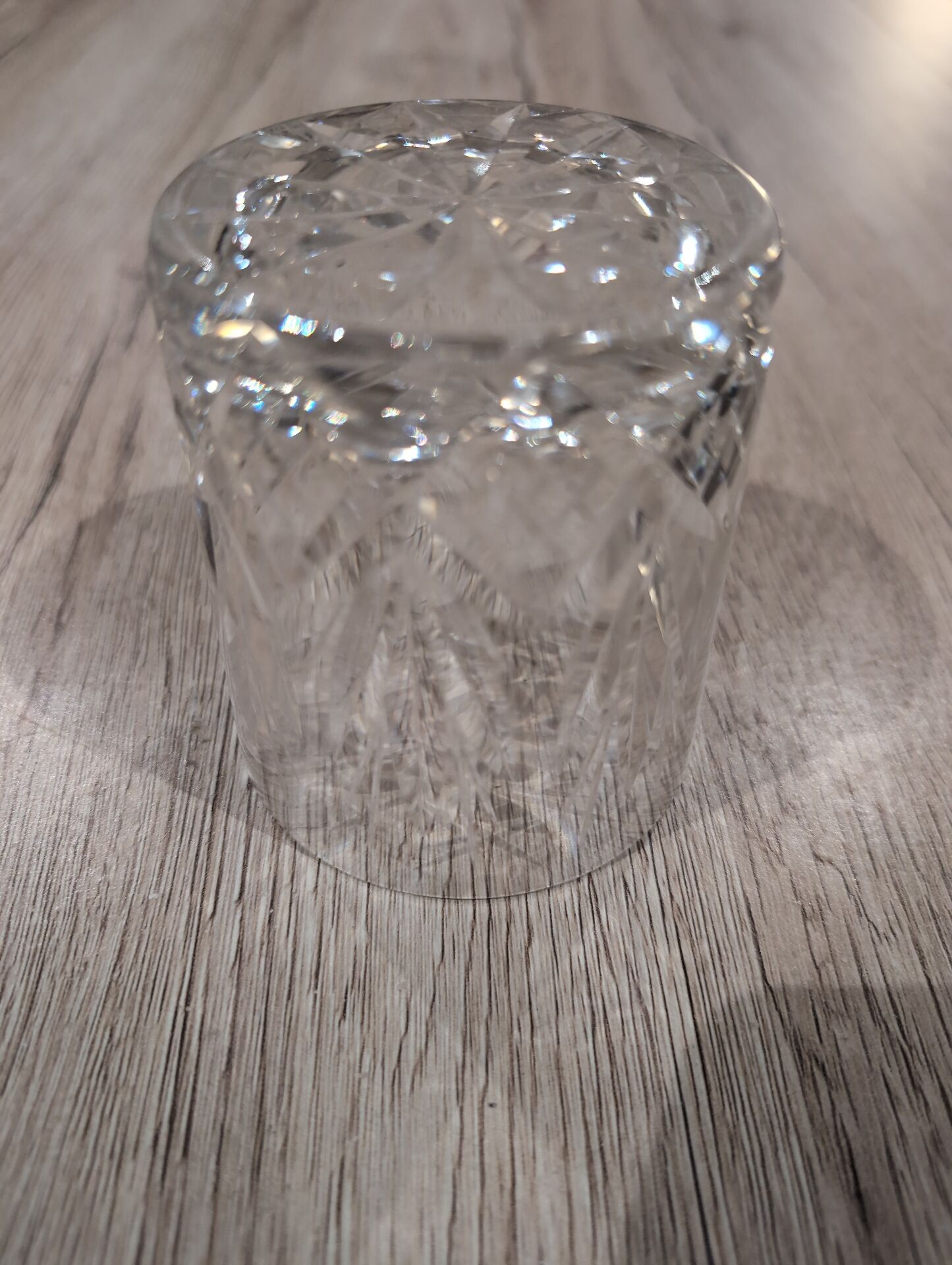 Lot 4 Verres a Whisky Cristal Taille Diamant Gobelets Old Fashioned