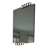 Mid-Century Brass Smoked Mirror, Italy, 1970s