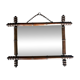 Miroir en bois forme bambou