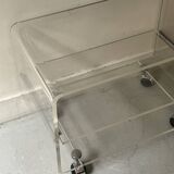 Hi-fi TV unit - coffee table in plexiglass by D. Lange, Roche Bobois 1970