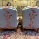 Pair of Louis XV style bergere armchairs