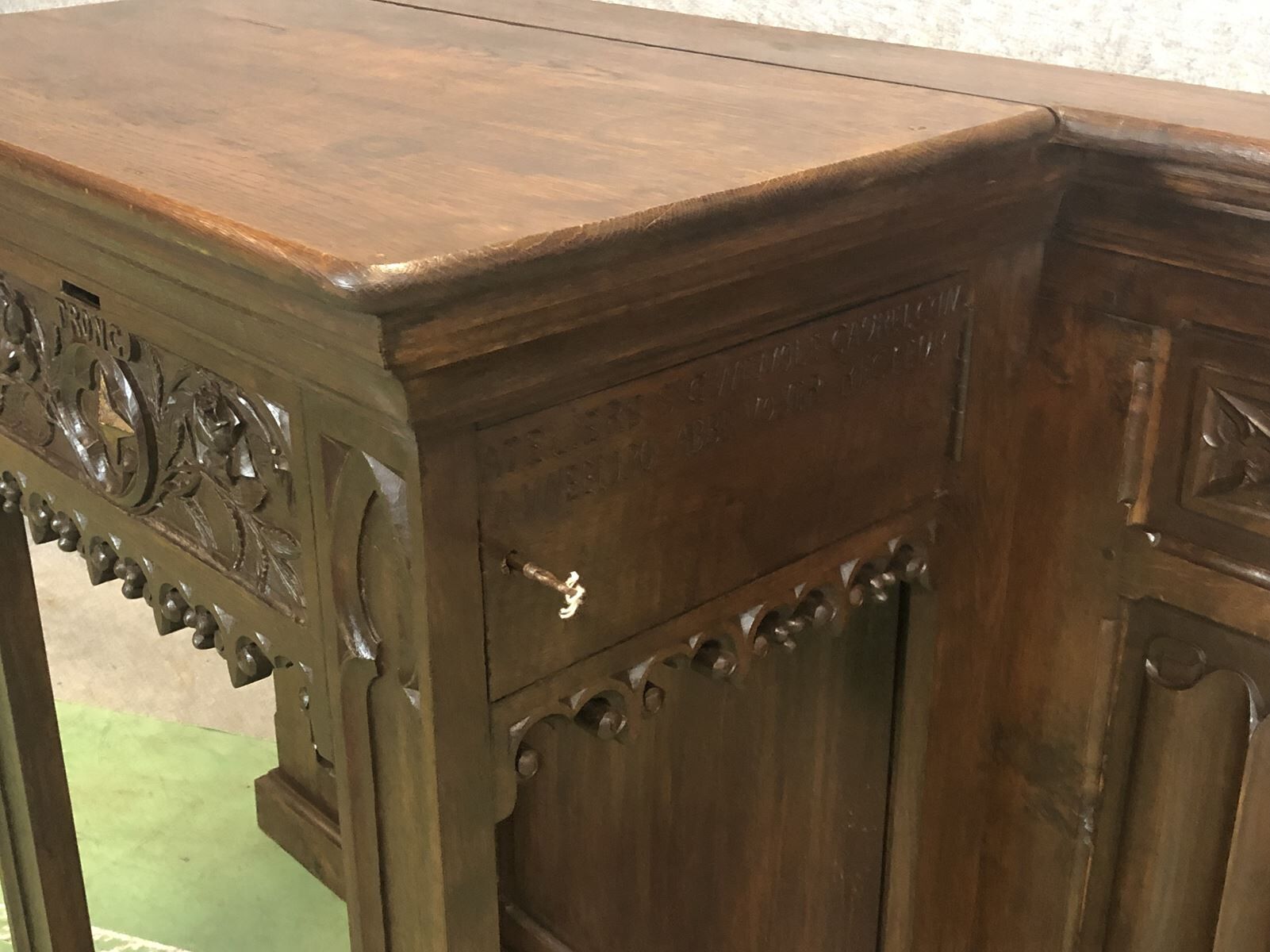 Oak church trunk made in 1930