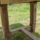Old table in solid chene