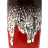 Red floor vase fat lava W-Germany '