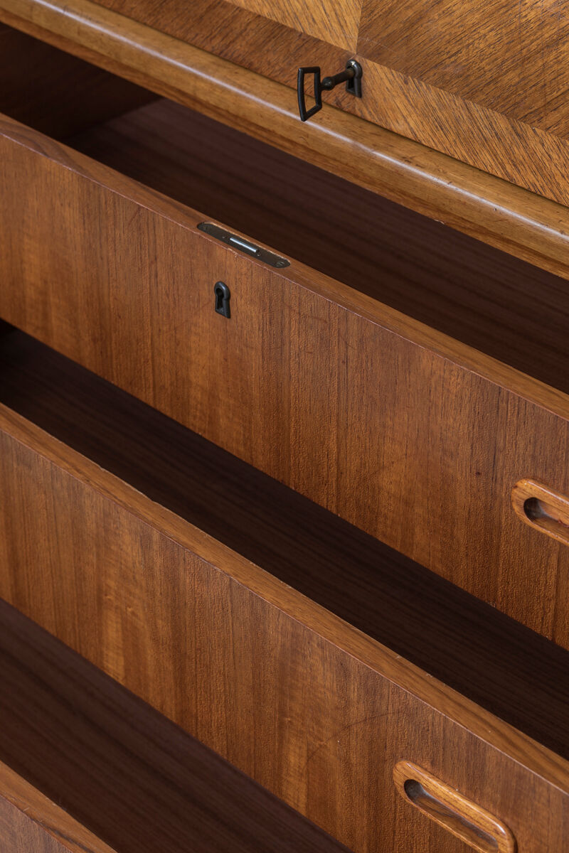 Rolltop secretary in mahogany by Egon Ostergaard, Sweden 1960’s