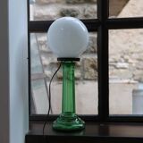 Upcycled opaline lamp